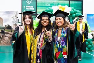 Three USF graduates