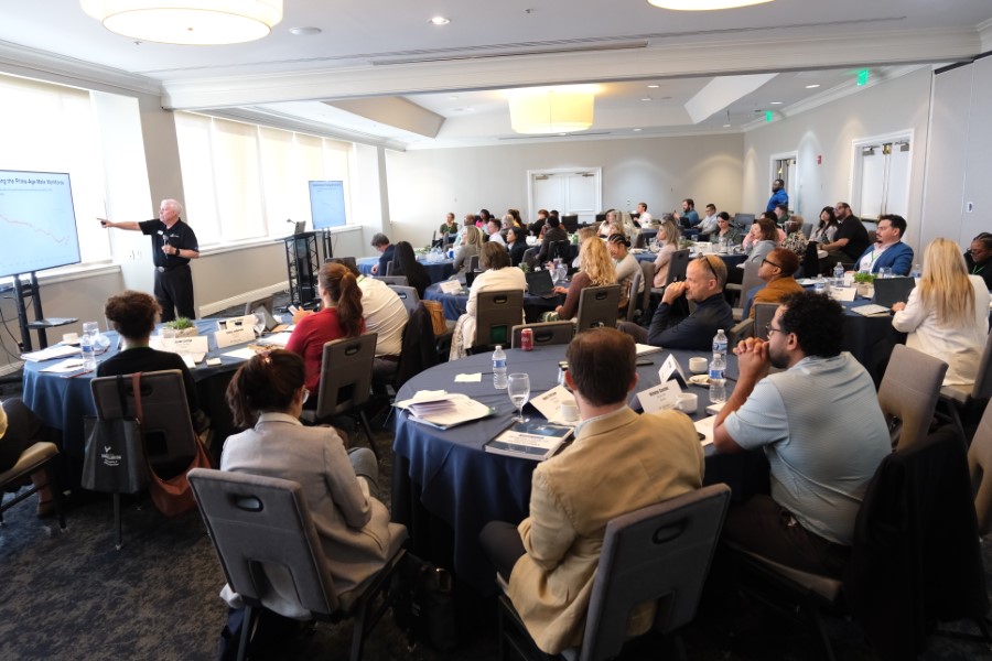Jim McShane leads a lesson during the Basic Economic Development Course 2024